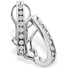 1/4ct Omega Back Diamond Hoop Earrings - 10k White Gold