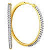 1/2ct Diamond Hoop Earrings - 10k Yellow Gold