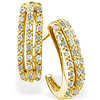 3/8ct J-Hoop Diamond Earrings - 10k Yellow Gold