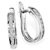 1/4ct Flip-Back Huggy Diamond Earrings - 10k White Gold