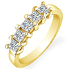 1 1/4 CT TW Five-Stone Princess Cut Diamond Ring