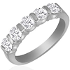 1 1/4 CT TW Five-Stone Bar Diamond Ring