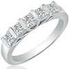 1 1/4 CT TW Five-Stone Bar Diamond Ring