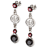 Tony Stewart Crystal Logo Earrings
