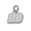 Tony Stewart No. 20 5/16in Sterling Silver Pendant