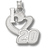 I Love No. 20 3/4in Sterling Silver Pendant