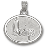 Script Dodge Oval 5/8 inch Sterling Silver Pendant