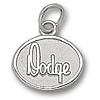 Script Dodge Oval 3/8 inch Sterling Silver Pendant