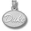 Duke Blue Devils 3/8in Sterling Silver Solid Script Pendant