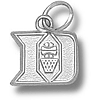 Duke Blue Devils 3/8in Sterling Silver Iron D Pendant