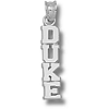 Duke Blue Devils 3/4in Sterling Silver Vertical Pendant