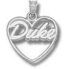 Duke Blue Devils 5/8in Sterling Silver Heart Pendant