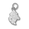 East Carolina Pirates 1/2in Sterling Silver Petey Pendant