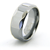 8mm Tungsten Band with Biscuit Facets