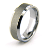 8mm Tungsten Beveled Band with Brushed Finish