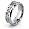8mm Tungsten Carbide Ring with Carbon Fiber Inlay