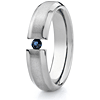 Titanium 6mm Tension Band with Blue Sapphire