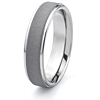Titanium 6mm Band with Raised Center Sandblast Finish