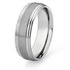 Titanium 7mm Pipe Cut Band with Step Edges Stone Finish