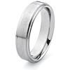 Titanium 7mm Pipe Cut Band with Rounded Edges Stone Finish