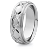 Titanium 8mm Band with Wavy Lines