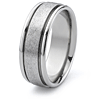 Titanium 8mm Band with Rounded Edges Stone Finish