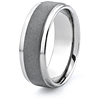 Titanium 8mm Band with Raised Center Sandblast Finish