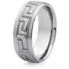 Titanium 8mm Band Greek Key Stone Finish