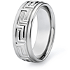 Titanium 8mm Band with Greek Key