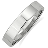 Platinum Heavy Comfort Fit Flat Band 4mm
