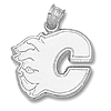 Calgary Flames 5/8in C Pendant - Sterling Silver