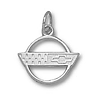 Chevy Corvette C4 7/16in Sterling Silver Pendant