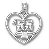 Chevy 1955 3/4in Sterling Silver Heart Pendant