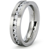 6mm Flat Titanium Eternity Band with CZs