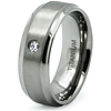 8mm Titanium Ring with CZ Accent