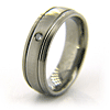 6mm Titanium Ring with Diamond Accent