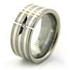 10mm Titanium Ring with Diamond Accent