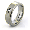 6mm Titanium Ring with Cut Out Crosses