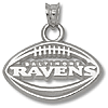 Sterling Silver Baltimore Ravens 1/2in Pendant