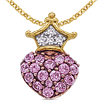 Sleeping Beauty Crown Heart Necklace