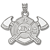 Sterling Silver Fire Axes 5/8in Pendant