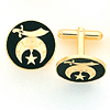 Shriners Cuff Links Set - Yellow Gold Plated