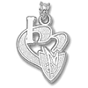 Dallas Mavericks 3/4in Sterling Silver I Heart Logo Pendant