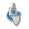 Dallas Mavericks 1/2in Heart Pendant Sterling Silver