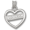 Anaheim Ducks 5/8in Sterling Silver Logo Pendant