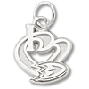 Anaheim Ducks 1/2in Heart Pendant Sterling Silver
