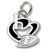 Anaheim Ducks 1/2in Heart Pendant Sterling Silver