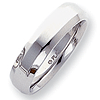 Platinum Beveled Edge Band 6mm