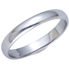 Platinum Domed Comfort Fit Band 3mm