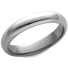 Platinum Domed Comfort Fit Band 4mm